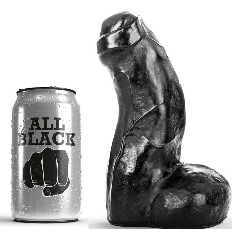 All Black - Dong Réaliste Noir 17 Cm